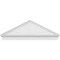 Ekena Millwork Peaked Cap Sunburst Architectural PVC Combination Pediment, 62"W x 22-3/8"H x 2-3/4"P (Pitch 6/12) PEDPC062X225PKC01 - alternate 5